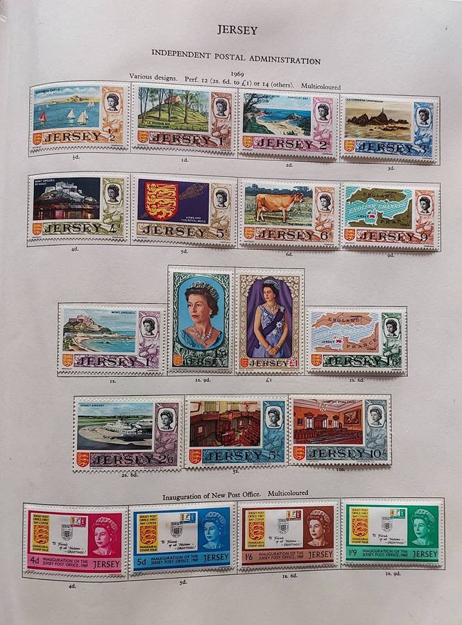 Stamp Album, Commonwealth pages x 15, 1955-69, various countries,*perfs & wmks not checked, see pics