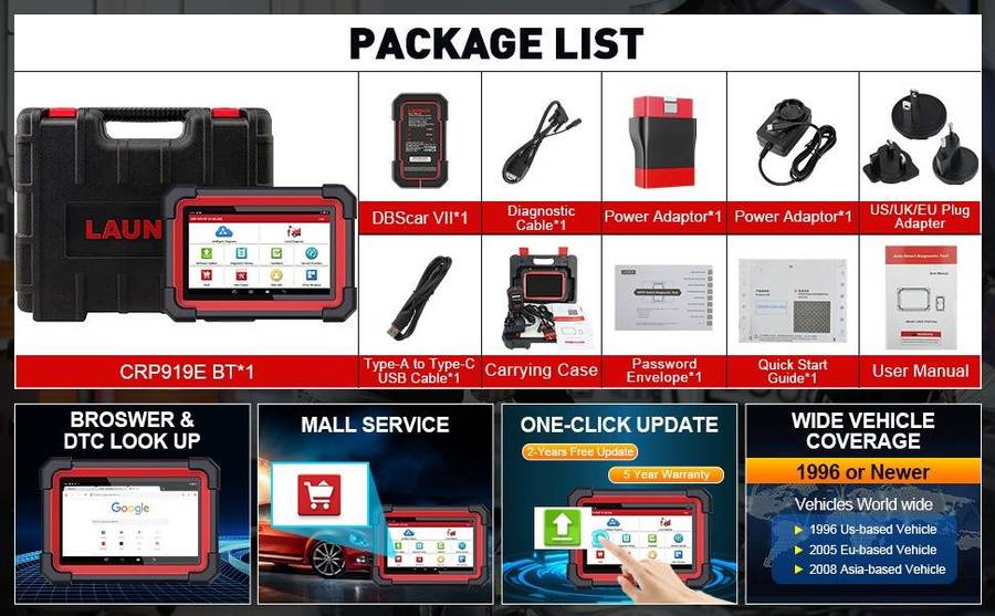 LAUNCH X431 CRP919E BT Full System Diagnostic Tool