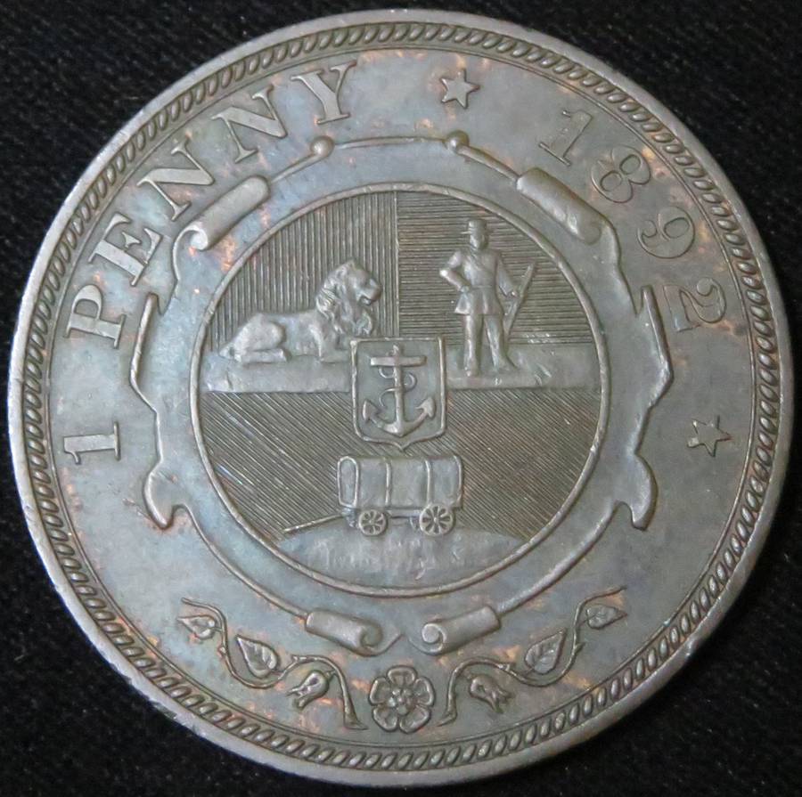 **Kruger Coin Set - 1892**With 3 x Double Shaft Coins**Beautiful set**Boxed**VHTF**No 3 Pence coin**