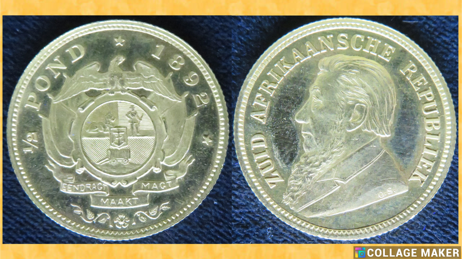 **Kruger Coin Set - 1892**With 3 x Double Shaft Coins**Beautiful set**Boxed**VHTF**No 3 Pence coin**