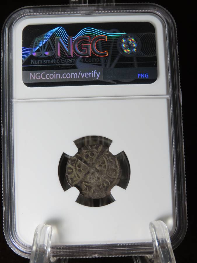 1279 - 1307 England, Edward I Silver Penny, NGC F, Canterbury hammered Coin