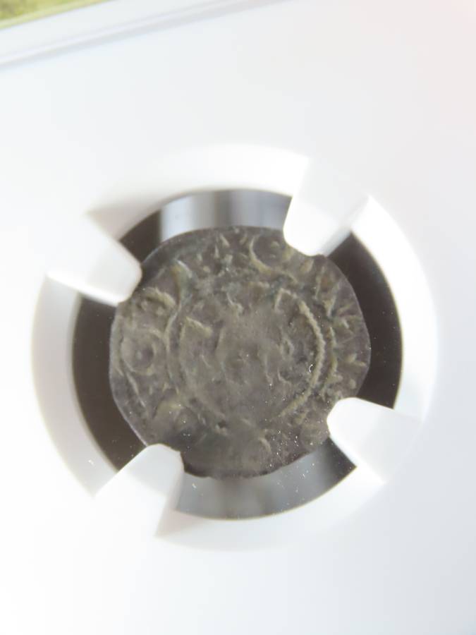 1279 - 1307 England, Edward I Silver Penny, NGC F, Canterbury hammered Coin
