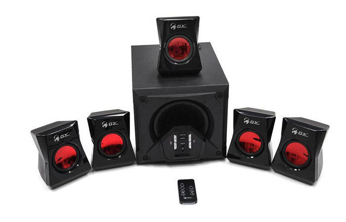 Genius GX SW-G5.1 3500 PC Gaming Speaker Set (5.1 Channels)(80W)(Black and Red)