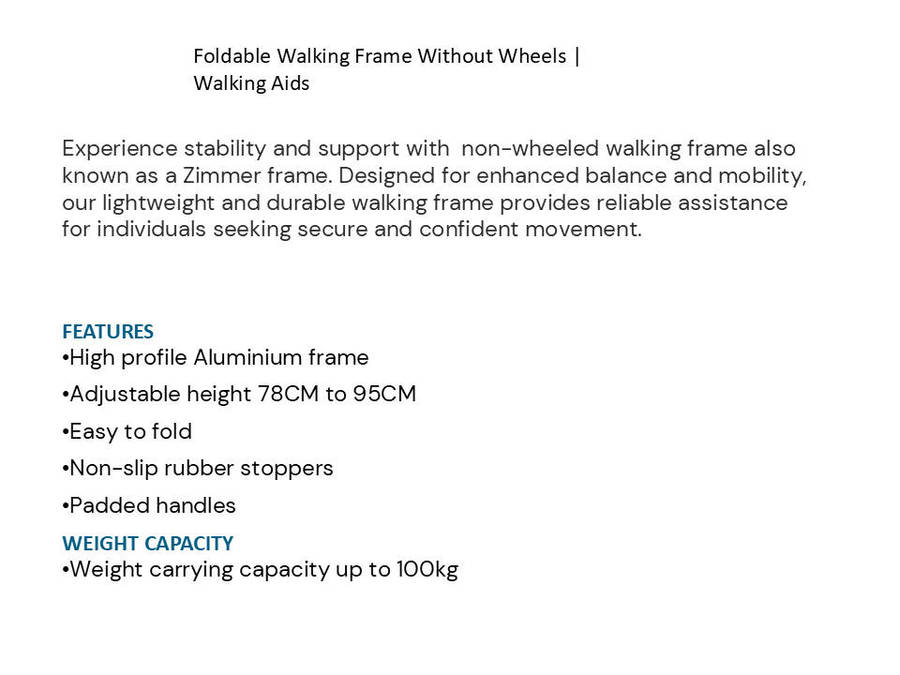 foldable walking frame