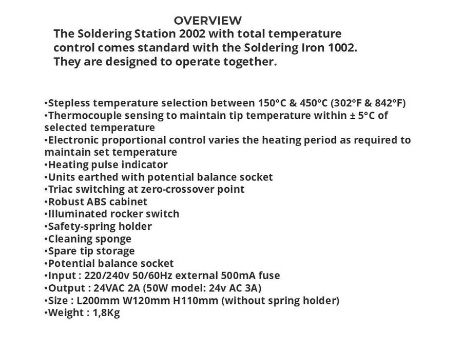 Temperature Control Soldering Station 50 Watt Magnum 2002