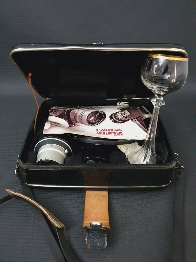 Cannon Super 8 Auto Zoom 518 in Leather Cannon Carrier