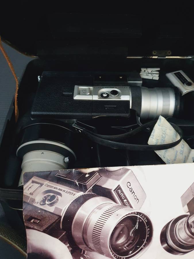 Cannon Super 8 Auto Zoom 518 in Leather Cannon Carrier