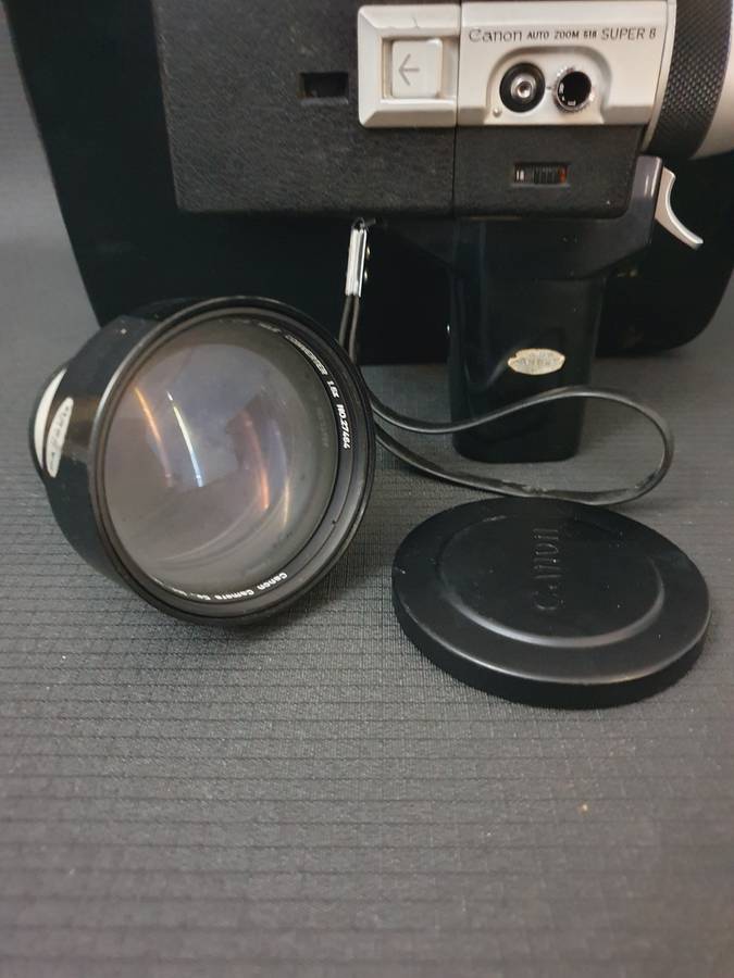 Cannon Super 8 Auto Zoom 518 in Leather Cannon Carrier