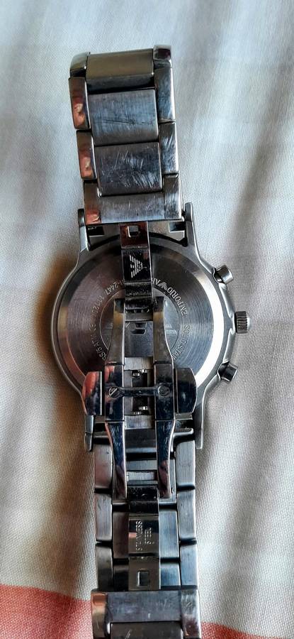 Emporio Armani AR-2447 Stainless Steel Watch with New Battery
