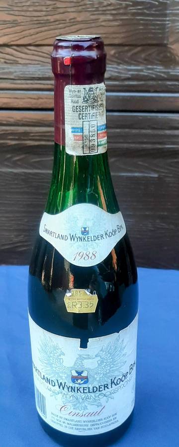 Swartland Cinsaut wine 1988 vintage