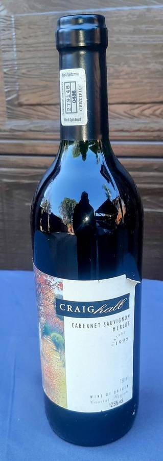 Craig Hall cabernet sauvignon merlot 1995 wine