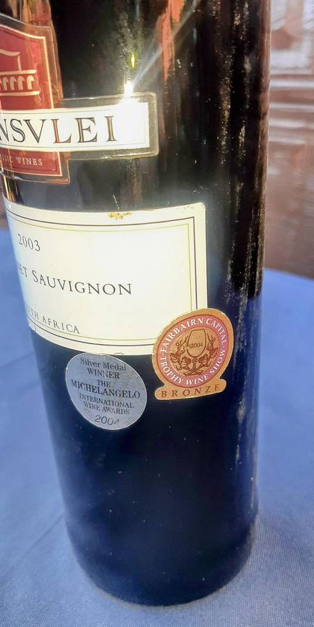 Simonsvlei Cabernet  Sauvignon 2003 Double medal award.