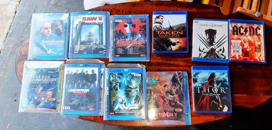 11 Blue Ray DVD Movies - 54 Movies and Music Videos
