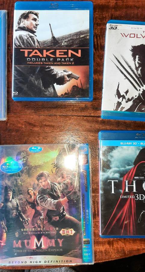 11 Blue Ray DVD Movies - 54 Movies and Music Videos