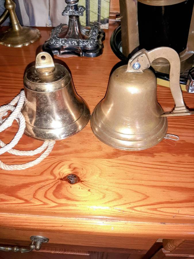 Vintage brass bells for bar or your desires.