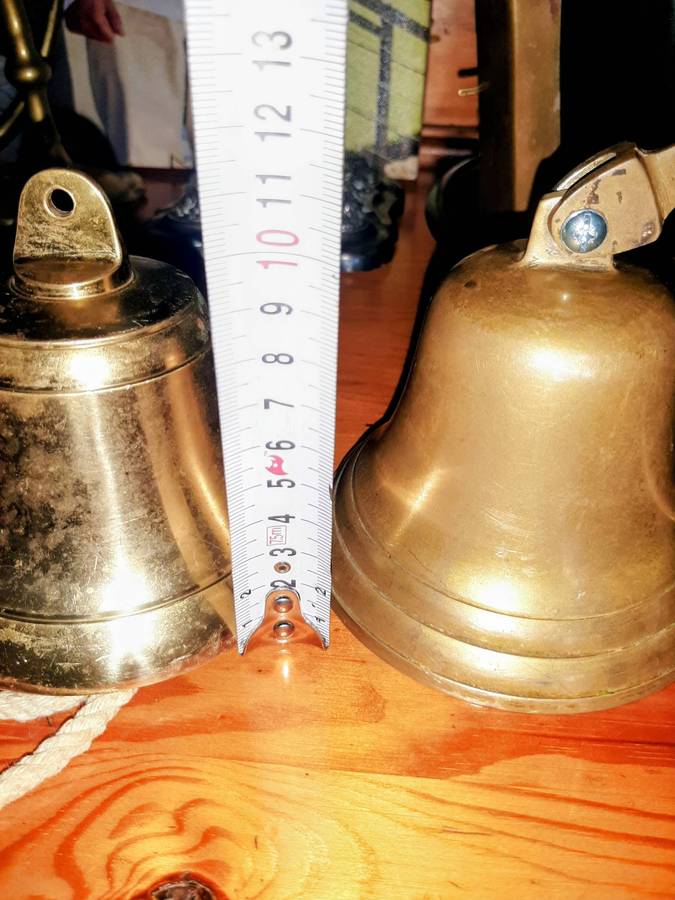 Vintage brass bells for bar or your desires.