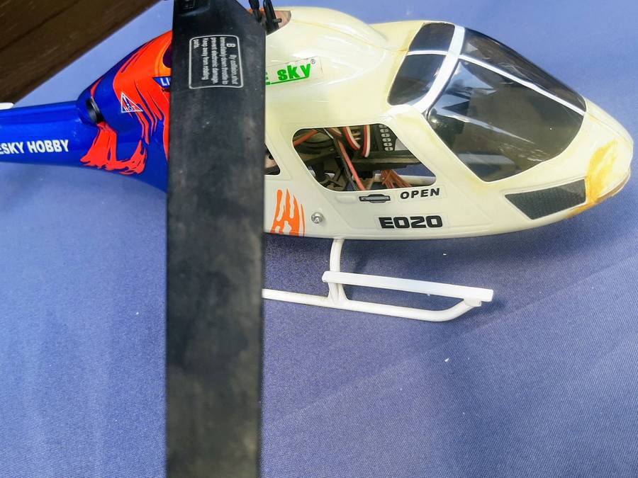 Esky Big Lama coaxial RC helicopter and its remote control.  The Esky Big Lama for beginners.Working