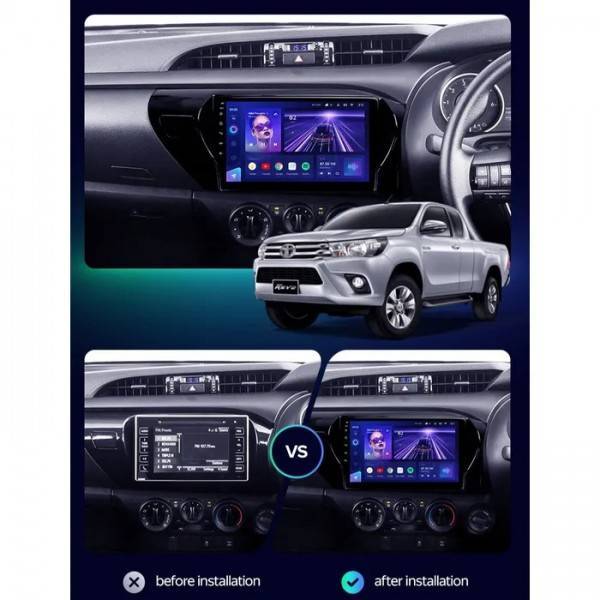 Toyota Hilux (2016  2019) 10.1 Android Satnav Radio Car Audio Sound System