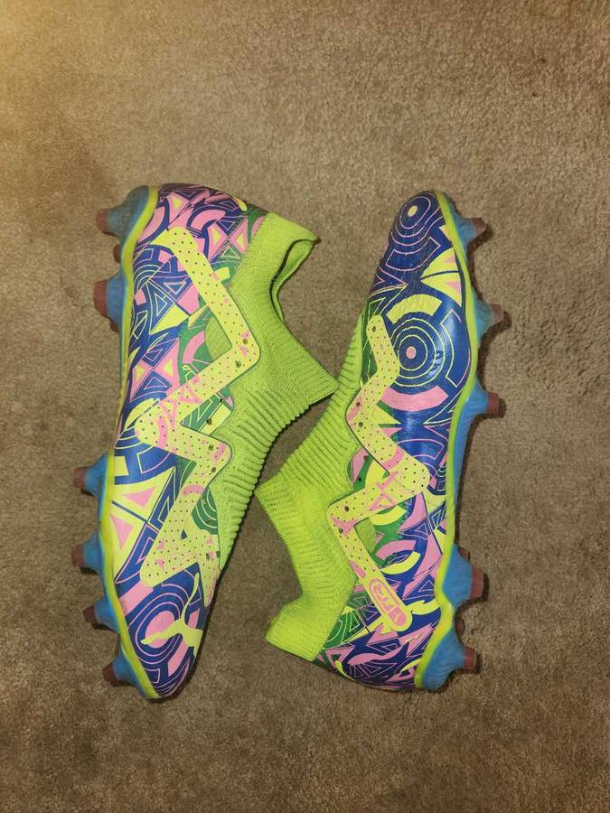 Puma Future Ultimate Energy FG/AG Lace-Up Multicolor Synthetic Mens Football Boots