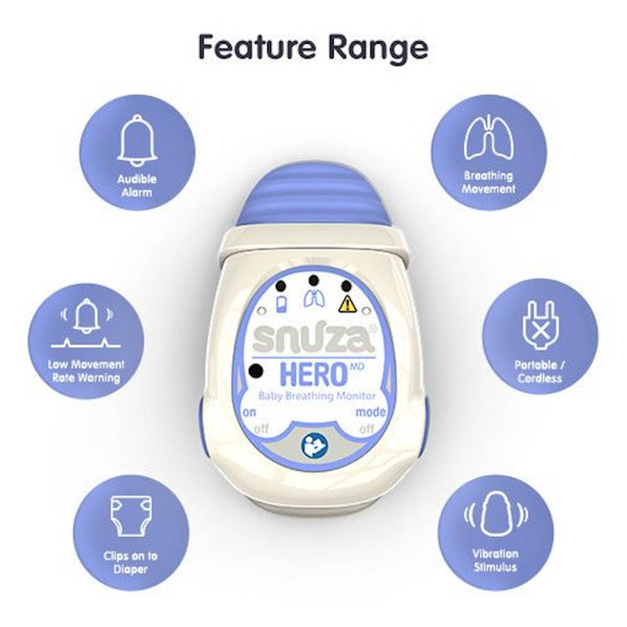 SNUZA HERO MD WEARABLE BABY BREATHING MONITOR
