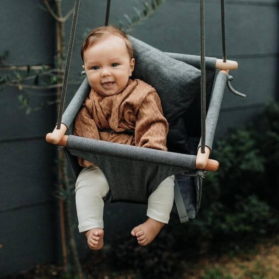 Tiger Lily Baby Swing - Charcoal Denim