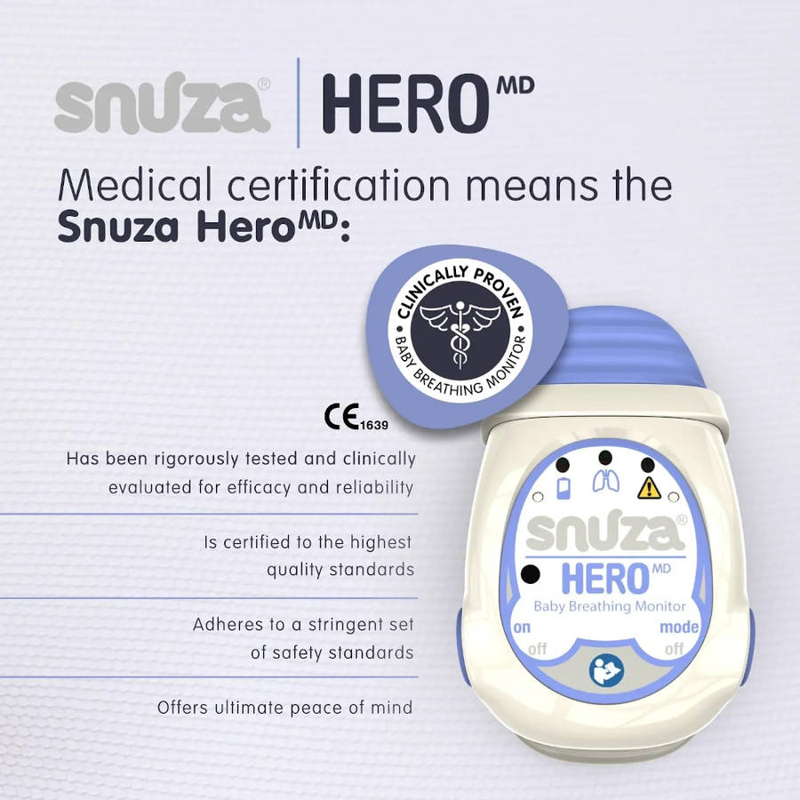 SNUZA HERO MD WEARABLE BABY BREATHING MONITOR