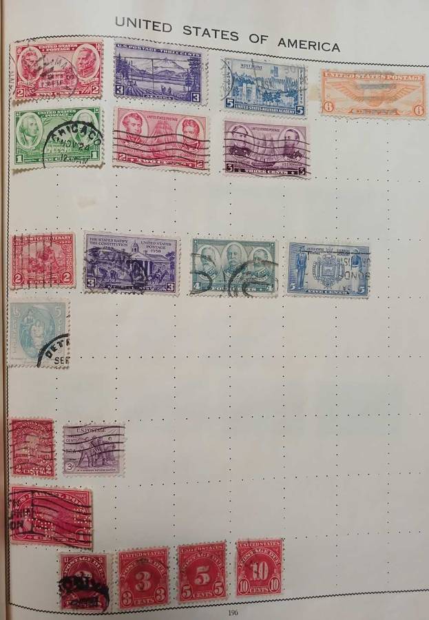 USA selection 1870 to 1950 on album pages