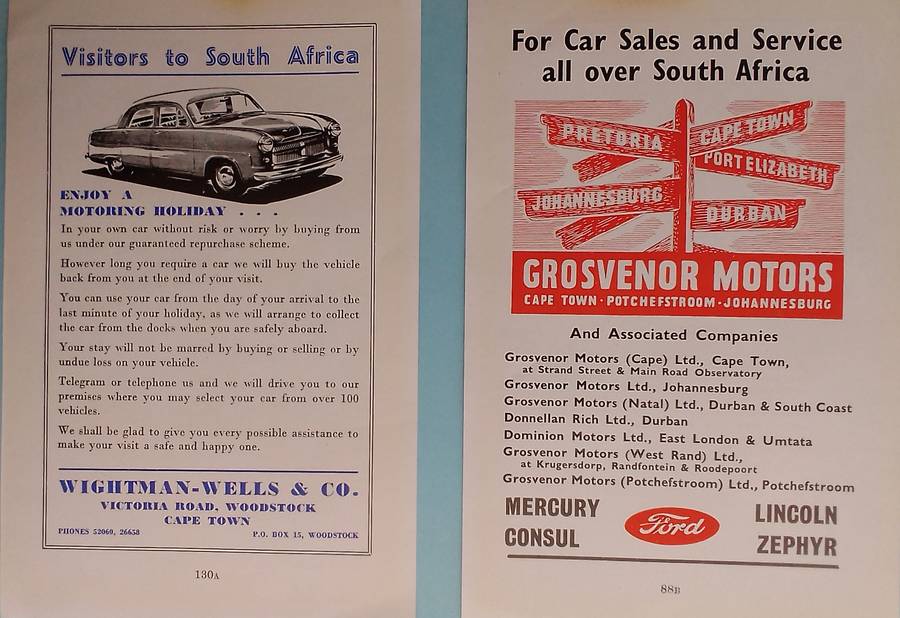 2 Original Vintage Car-related Advertisements. 1954.