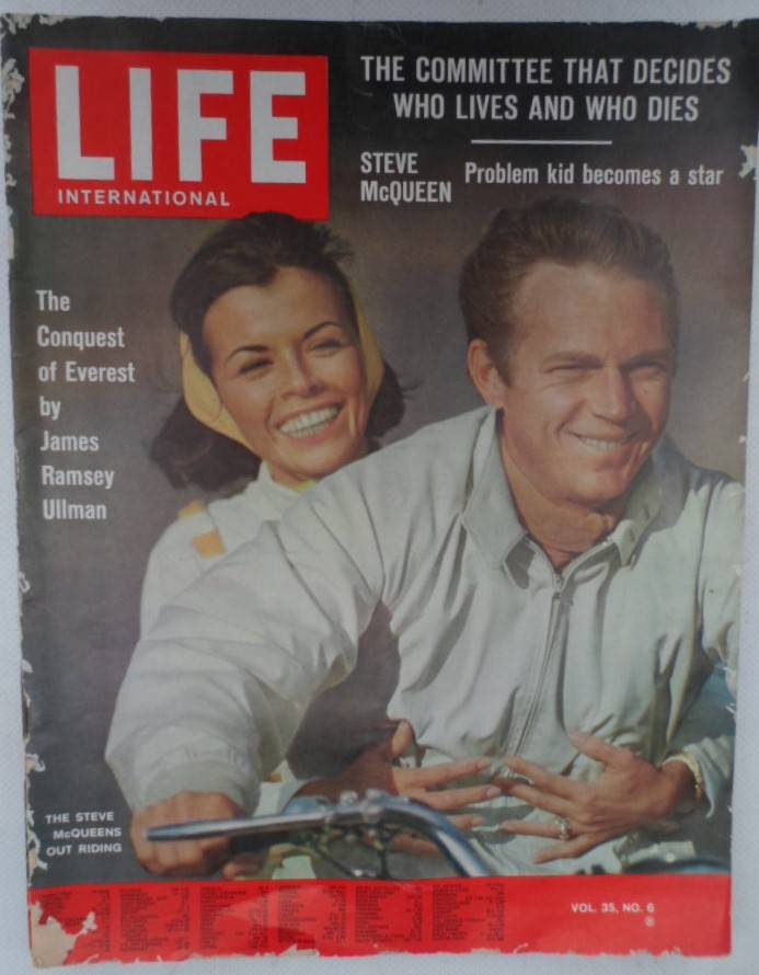 Life Magazine. Vol 35, no 6.  Sept 1963.  Steve McQueen.