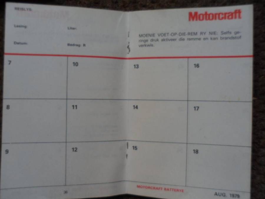 Small Motorcraft Booklet 1979. Tweetalig.