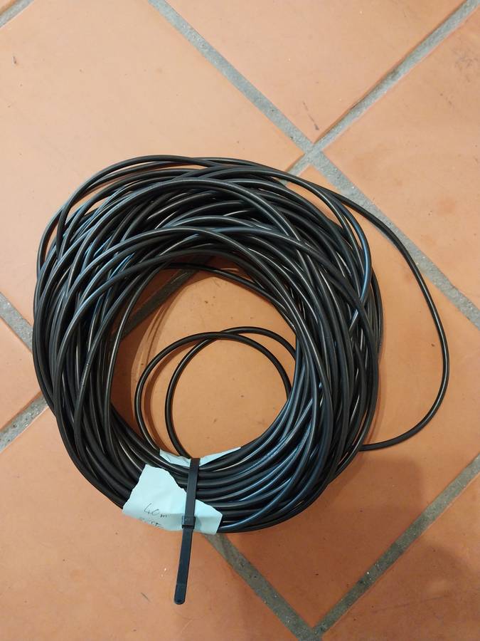 Cabtyre cable new, never used, 40 m of 3 core 0.75 mm² (6 A max) black