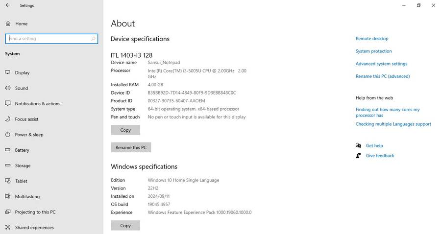 Sansui Notepad - ITL 1403-I3 128