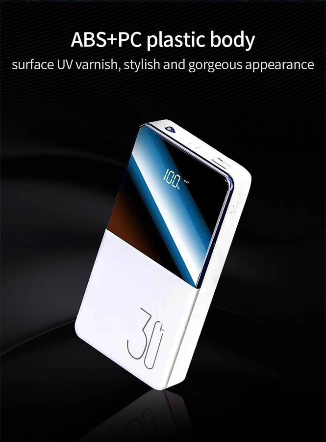 Boss Heavy True 30,000mAh Power Bank LCD Display + LED Torch Output 5V/1A 5V 2.1A