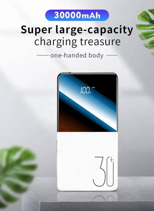 Boss Heavy True 30,000mAh Power Bank LCD Display + LED Torch Output 5V/1A 5V 2.1A