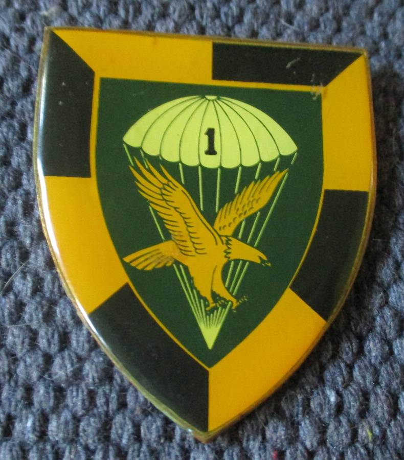 1 PARACHUTE BATTALION - SHOULDER / ARM FLASH ( no pins - improvised pin )