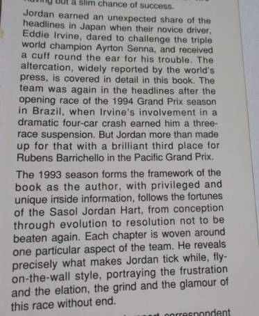 RACE WITHOUT END - THE GRIND BEHIND THE GLAMOUR OF THE SASOL JORDAN GRAND PRIX TEAM - MAURICE H...