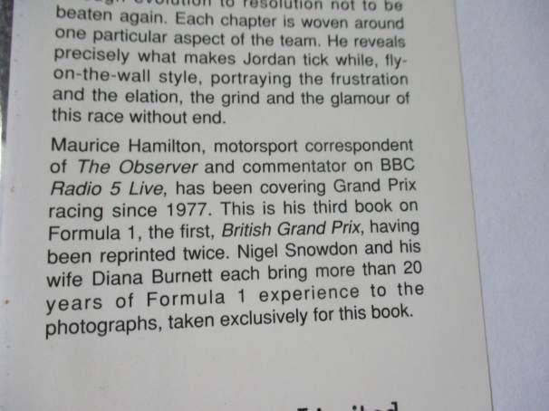 RACE WITHOUT END - THE GRIND BEHIND THE GLAMOUR OF THE SASOL JORDAN GRAND PRIX TEAM - MAURICE H...