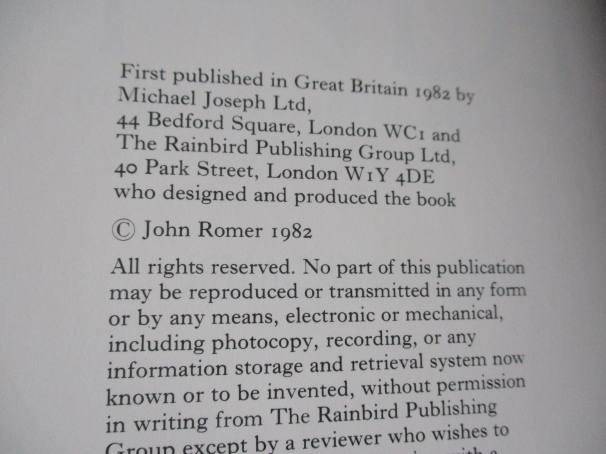 ROMER'S EGYPT - A NEW LIGHT ON THE CIVILIZATION OF ANCIENT EGYPT - JOHN ROMER