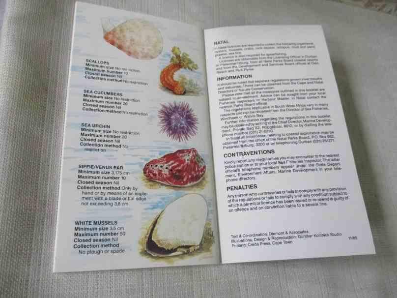 SAFMARINE GUIDE TO THE PROTECTION OF SOUTH AFRICA'S MARINE LIFE ( 80's )