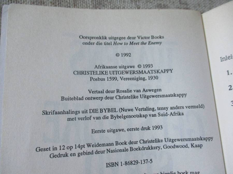 WAPENS VIR DIE GEESTELIKE STRYD - WAT DIE BYBEL SE OOR DIE WAPENRUSTING VAN DIE GELOWIGE IN DIE ..