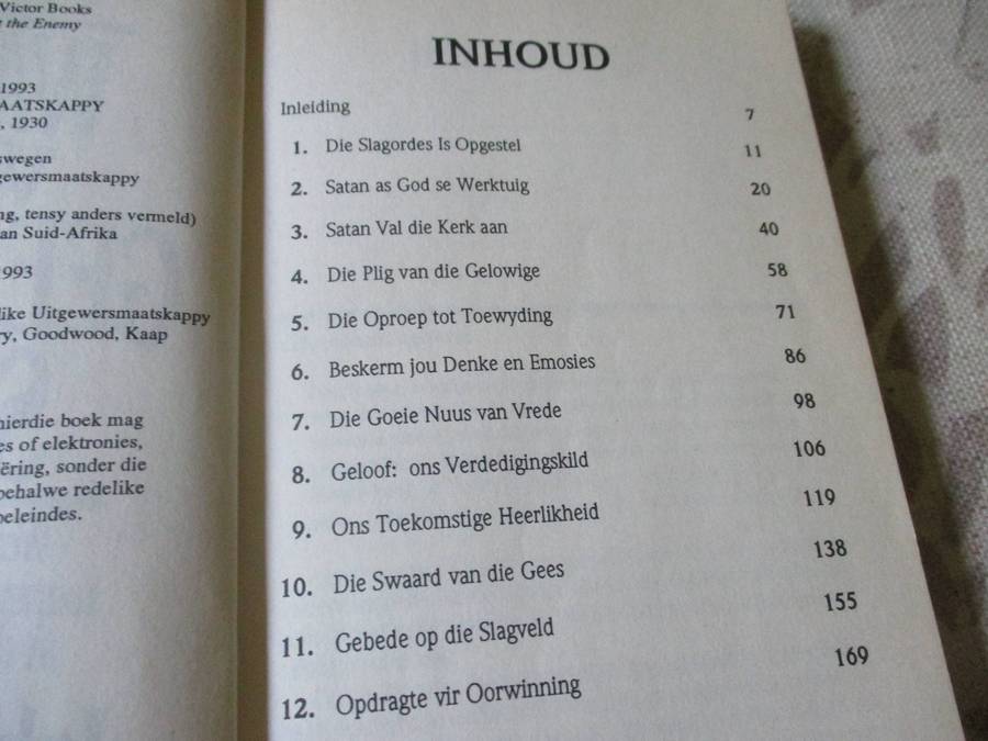 WAPENS VIR DIE GEESTELIKE STRYD - WAT DIE BYBEL SE OOR DIE WAPENRUSTING VAN DIE GELOWIGE IN DIE ..