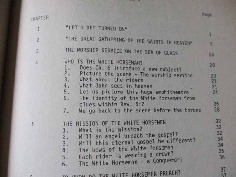WHO IS THE RIDER ON THE WHITE HORSE -? REV. 6:2 - JACK ARMSTRONG