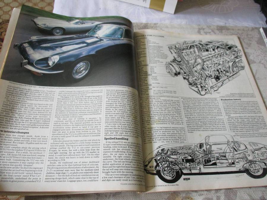 CLASSIC AND SPORTSCAR OCTOBER 1984 ( jaguar e-type, austin ant, sunbeam rapier, ferrari 500 superfas