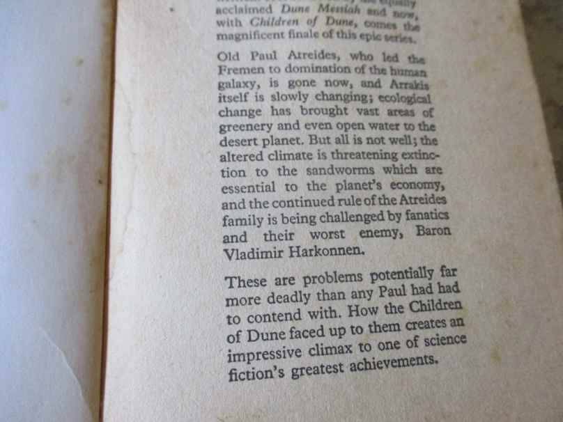 CHILDREN OF DUNE -  FRANK HERBERT - PART THREE OF THE DUNE TRILOGY