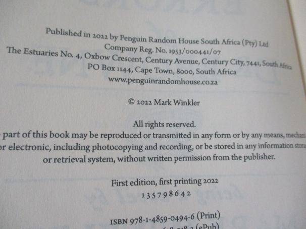 THE ERRORS OF DR BROWNE being a novel by MARK WINKLER in which is related the extraordinary and ...