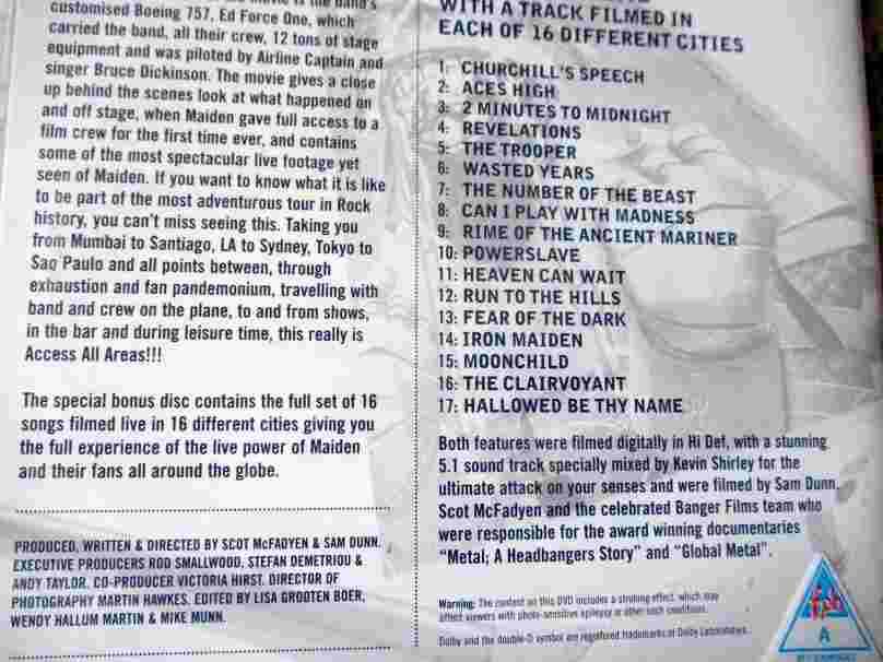 IRON MAIDEN - FLIGHT 666 - THE FILM -  DVD