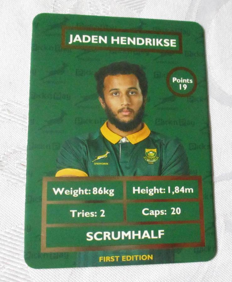 JADEN HENDRIKSE  - 2025 PICK N PAY MY PLAYERS - SPRINGBOK RUGBY - COLLECTIBLE CARD