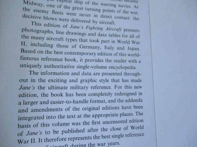 JANE'S FIGHTING AIRCRAFT OF WORLD WAR II - A COMPREHENSIVE ENCYCLOPEDIA WITH MORE THAN 1000 ILLUST.