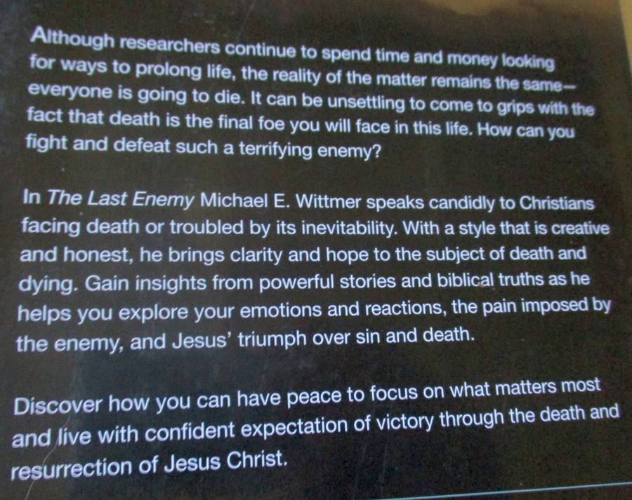 THE LAST ENEMY - PREPARING TO WIN THE FIGHT OF YOUR LIFE - MICHAEL E WITTMER