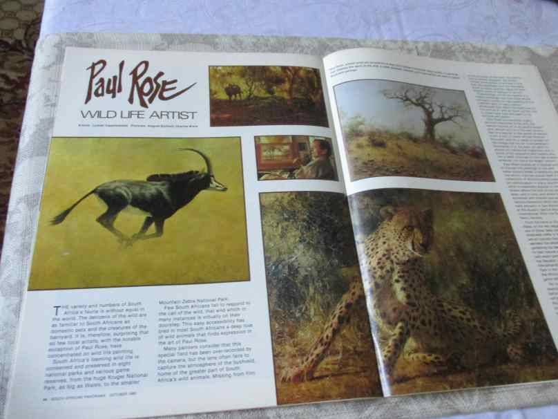 S.A. PANORAMA MAGAZINE OCTOBER 1980 ( paul rose - artist )